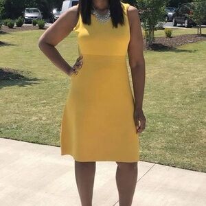 Anne Klein Yellow Sweater Dress, Size XL